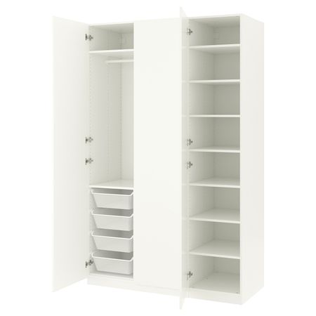 Гардероб, белый/Форсанд белый 150x60x236 см IKEA PAX ПАКС 492.465.95