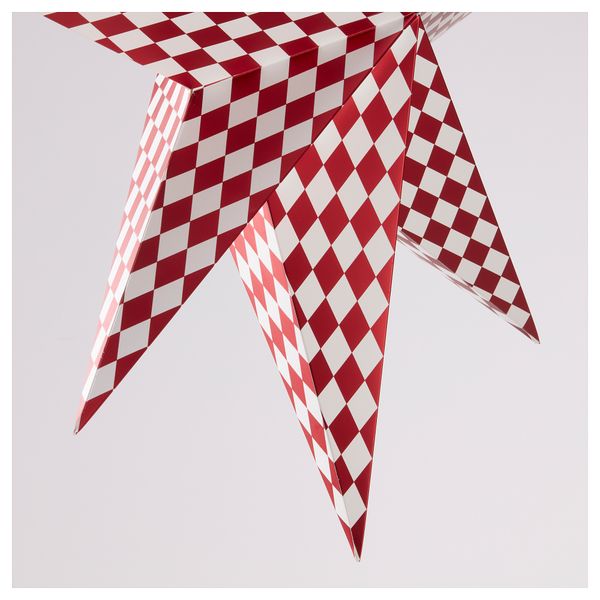 Абажур СТРОЛА, орнамент «арлекин» красный, белый (70 см) - фото 2