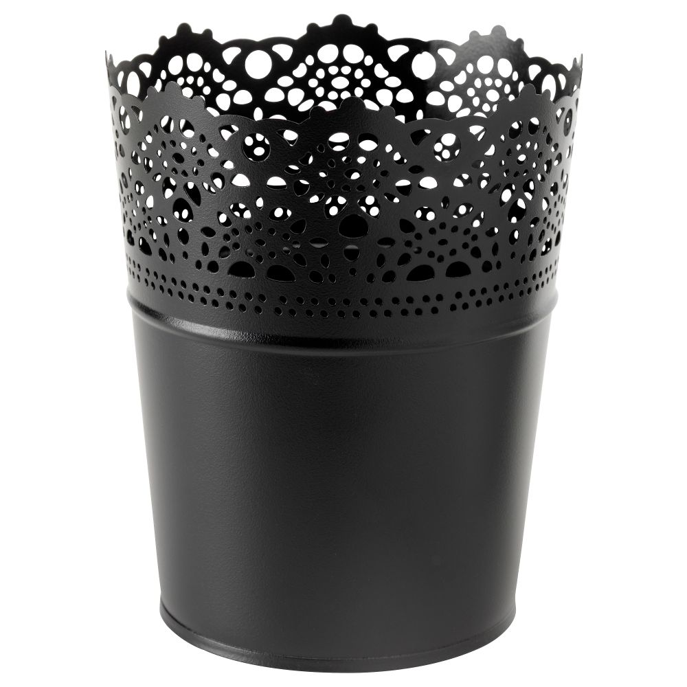 Кашпо СКУРАР, д/дома/улицы, черный (10.5 см) - фото 1