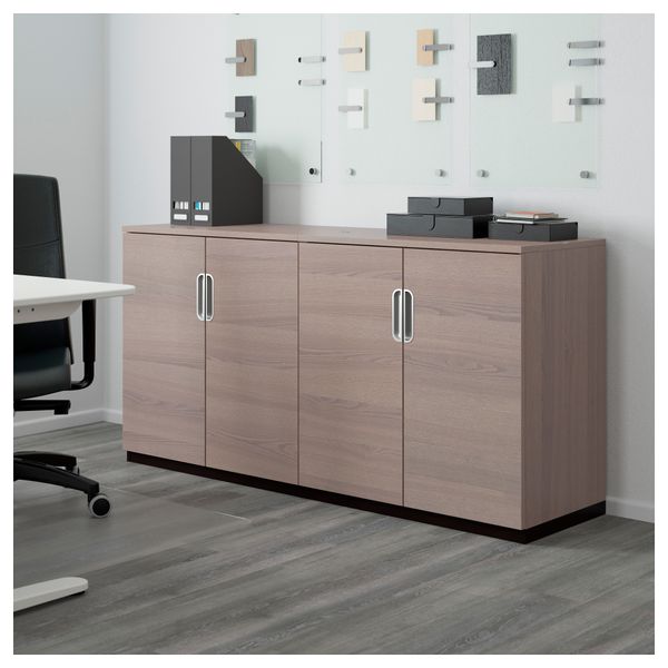 Комбинация для хранения с дверцами ГАЛАНТ, серый (160x80 см) - фото 2