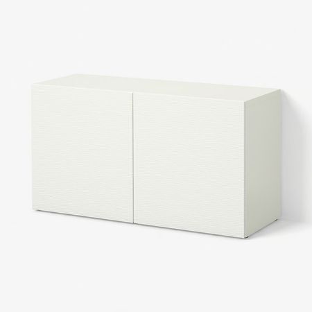 BESTÅ Стеллаж с дверьми - Laxviken белый 120x42x64 см