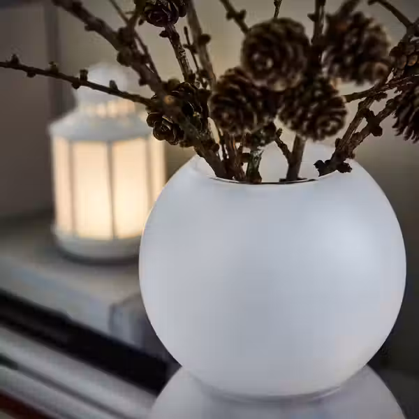 VINTERFINT Ваза - матовое стекло/белый 21.5 см - фото 2