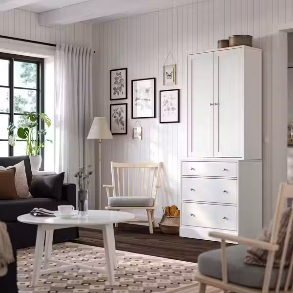 HAVSTA Комбинация для хранения с ящиками - белый 81x47x212 см - фото 3