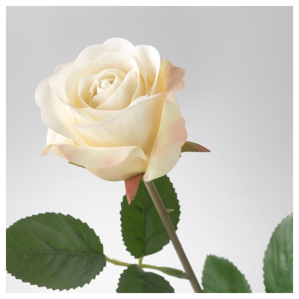 Цветок искусственный СМИККА, Роза, белый (52 см) - схема-чертеж с размерами