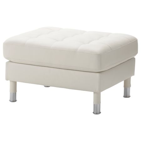 Табурет для ног ЛАНДСКРУНА, Гранн, Бумстад белый/металл