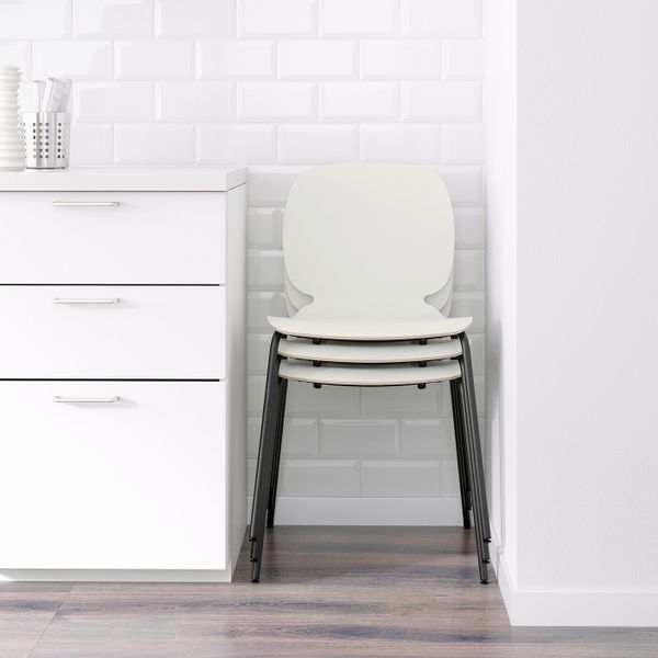 Стул, белый/Брур-Инге черный IKEA SVENBERTIL СВЕН-БЕРТИЛЬ 792.271.71 - фото 2