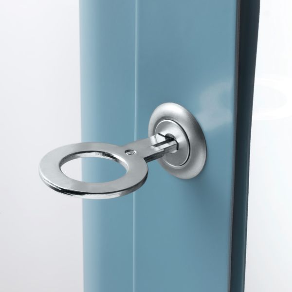 Шкаф-витрина, синий 57x150 см IKEA ФАБРИКОР 604.090.34 - фото 6