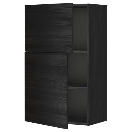 Навесной шкаф с полками/2дверцы, черный, Тингсрид черный 60x100 см IKEA МЕТОД 592.322.82