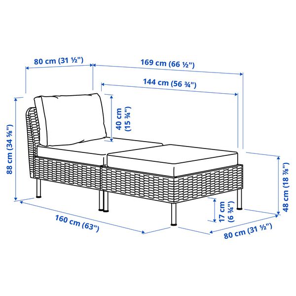 IKEA, дополнительный ракурс - схема-чертеж с размерами