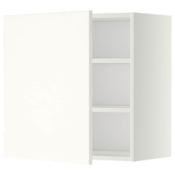 Шкаф навесной с полкой, белый/Хэггеби белый 60x60 см IKEA METOD МЕТОД 992.263.02 - схема-чертеж с размерами