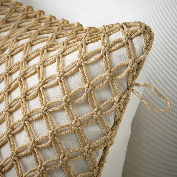 Чехол на подушку, для/дома/улицы, бежевый 50x50 см IKEA TOFTÖ ТОФТО 605.099.53 - фото 3