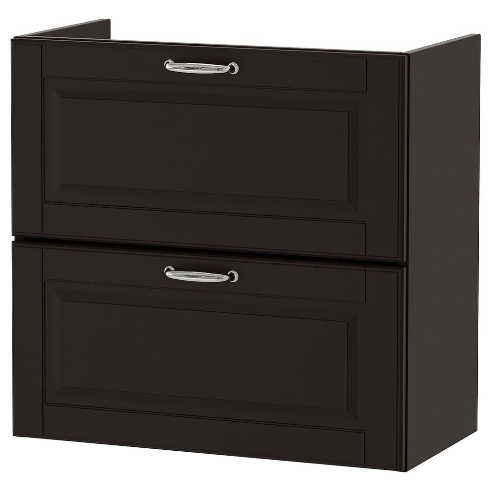 Шкаф для раковины с 2 ящ, Кашён темно-серый 60x32x58 см IKEA ГОДМОРГОН 003.876.24 - схема-чертеж с размерами