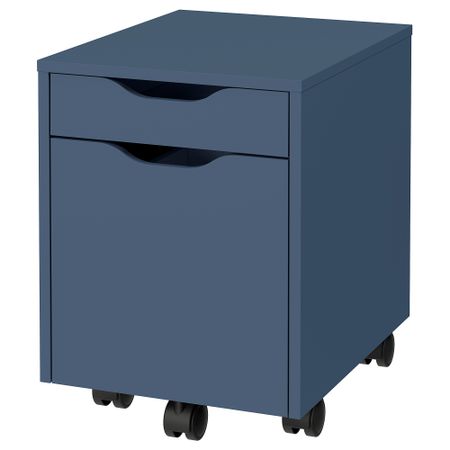Тумба с ящиками на колесах, черно-синий, черный, 36x50 см IKEA ALEX АЛЕКС 695.826.61