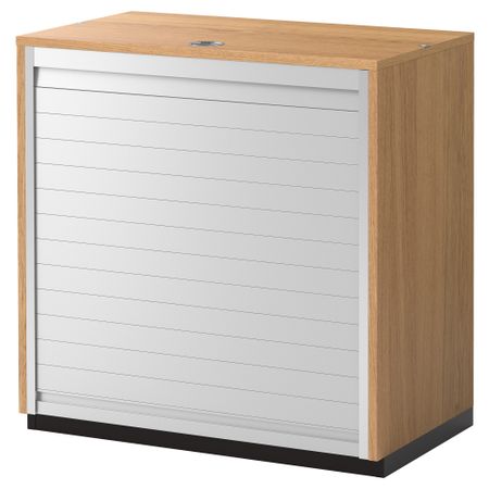 Шкаф с дверью-шторой ГАЛАНТ, дубовый шпон (80x80 см)