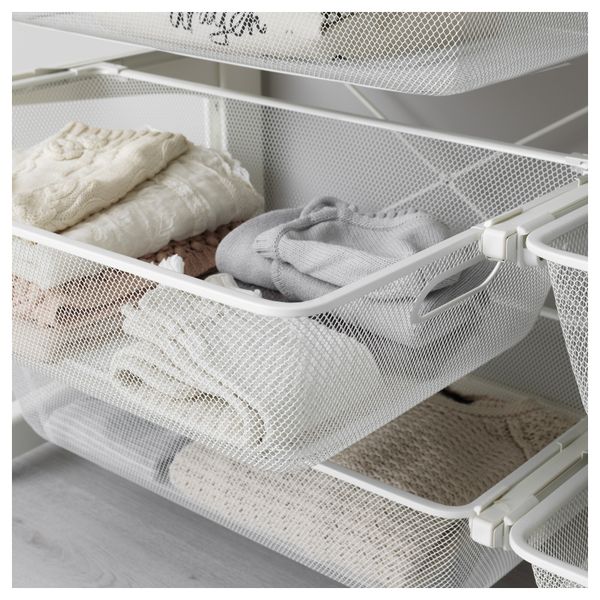 Стойка, ножка, сетчатые корзины АЛЬГОТ, белый (132x47x194 см) - фото 3