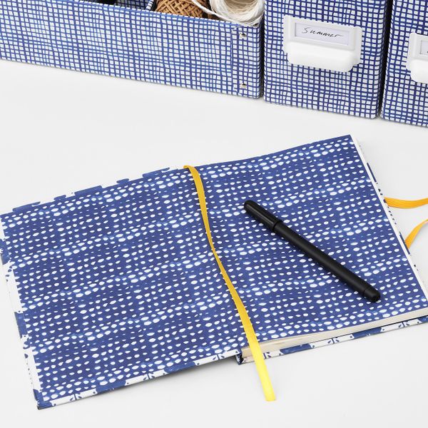 Книжка для записей, белый, синий, 20x16 см IKEA АНИЛИНАРЕ 804.279.99 - фото 4