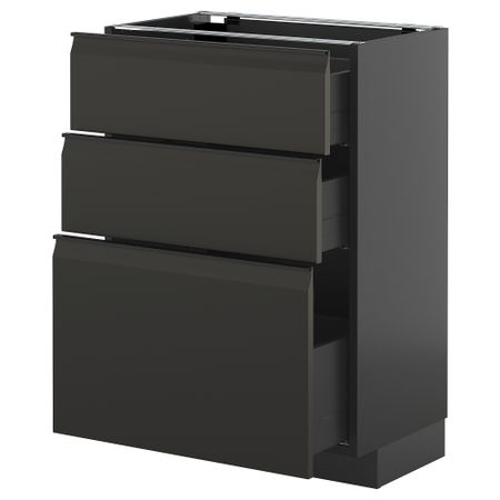 Напольный шкаф с 3 ящиками IKEA METOD МЕТОД, KNIVSHULT 195.889.34