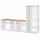 SKRUVBY Шкаф для ТВ, комбинация - белый 216x38x140 см