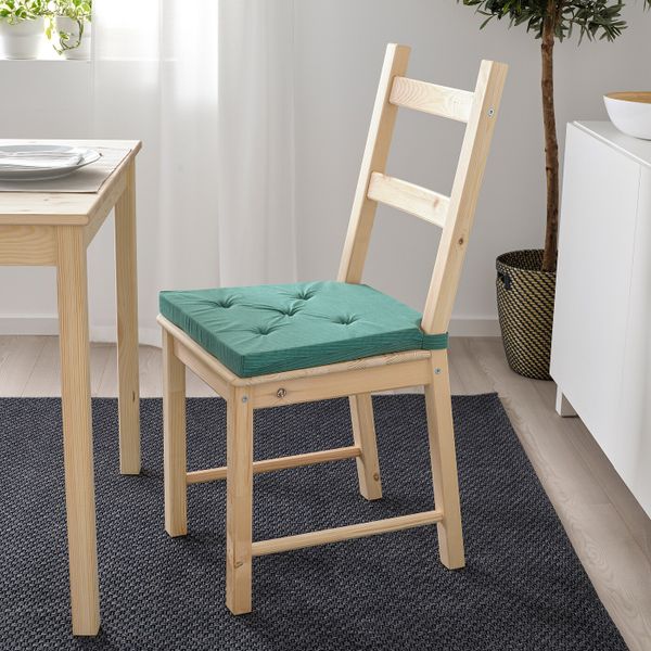 Подушка на стул, серо-бирюзовый 42/35x40x4 см IKEA JUSTINA ЮСТИНА 904.912.54 - фото 2