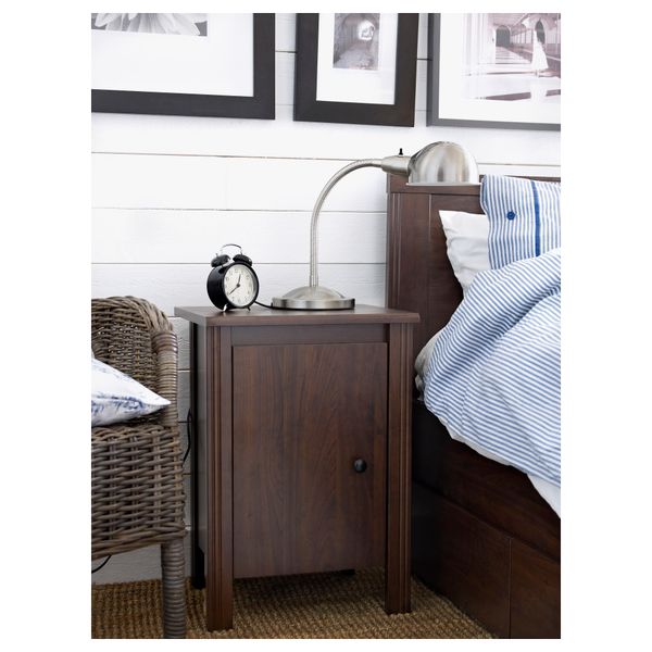 Тумба прикроватная БРУСАЛИ, коричневый (44x36 см) - схема-чертеж с размерами