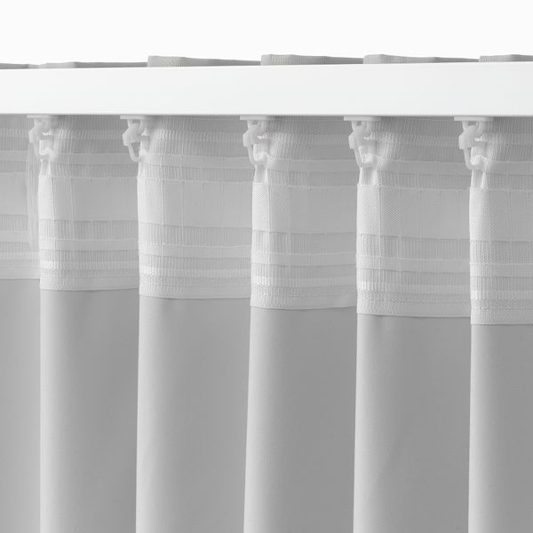 Затемняющая гардина, 1 шт., серый, 140x250 см IKEA BRUKSVARA 105.742.48 - фото 7