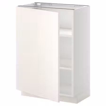 METOD Напольный шкаф с полками - белый/Veddinge белый 60x37 см