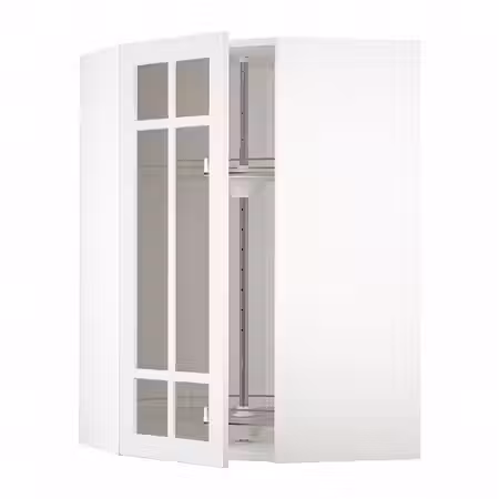 METOD Углов навесн шкаф с врщ скц/сткл дв