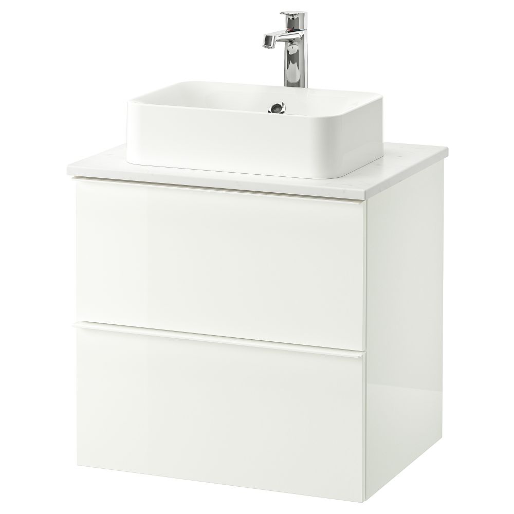 Шкаф со столешницей 45x32 раковина, 62x49x72 cm IKEA HÖRVIK ХОРВИК, GODMORGON ГОДМОРГОН, TOLKEN ТОЛКЕН 193.083.87 - фото 1