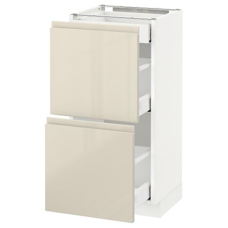 Напольный шкаф, 2 фасада, 3 ящика, 40x37 cm IKEA METOD МЕТОД, MAXIMERA МАКСИМЕРА 191.435.08
