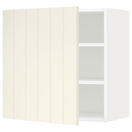 Шкаф навесной с полкой, белый/Хитарп белый с оттенком 60x60 см IKEA METOD МЕТОД 892.264.92