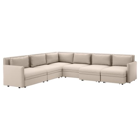 6-местный диван-кровать ВАЛЛЕНТУНА, Оррста бежевый