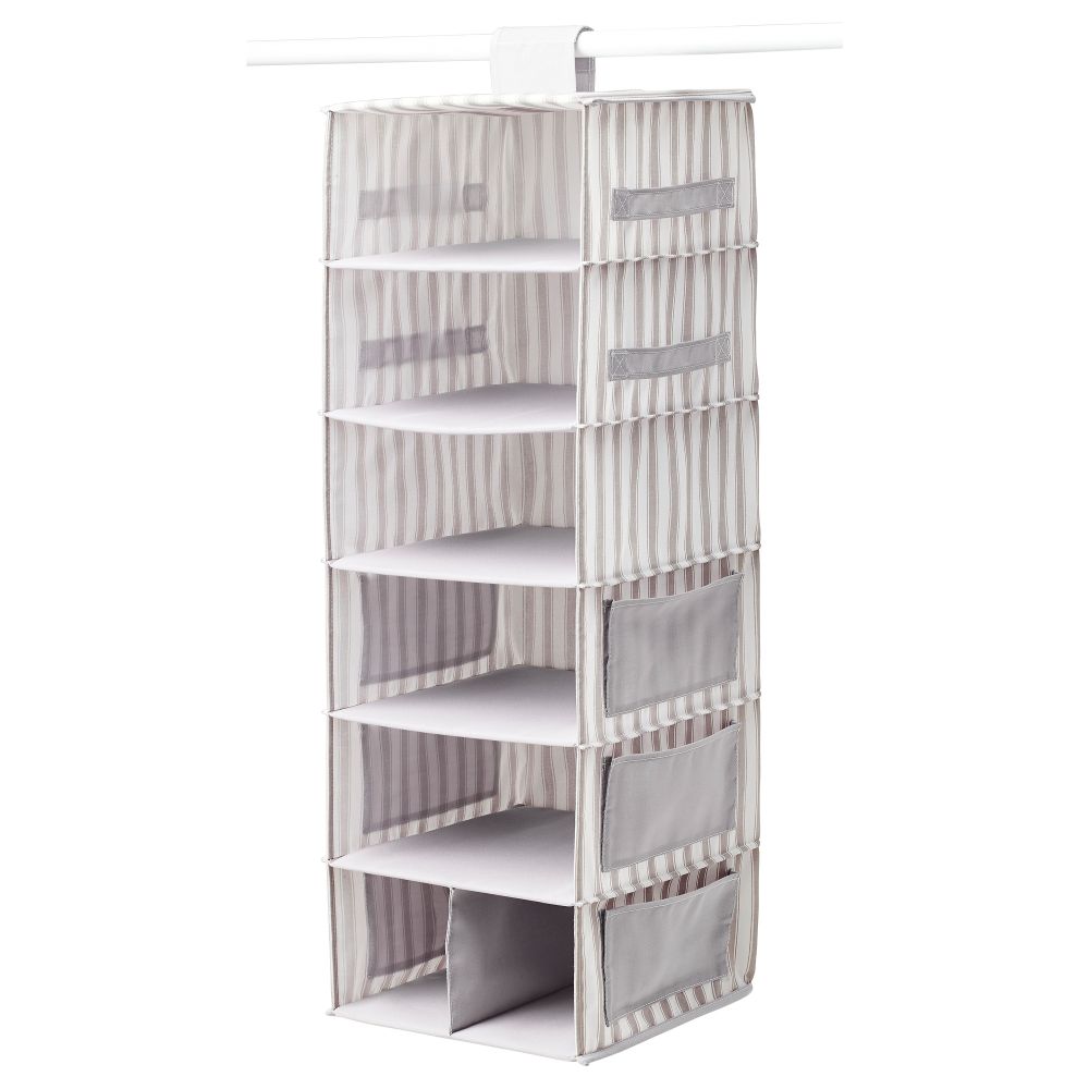 Подвесной модуль, 7 отделений СВИРА, серый, белый полоска (30x30x95 см) - фото 1