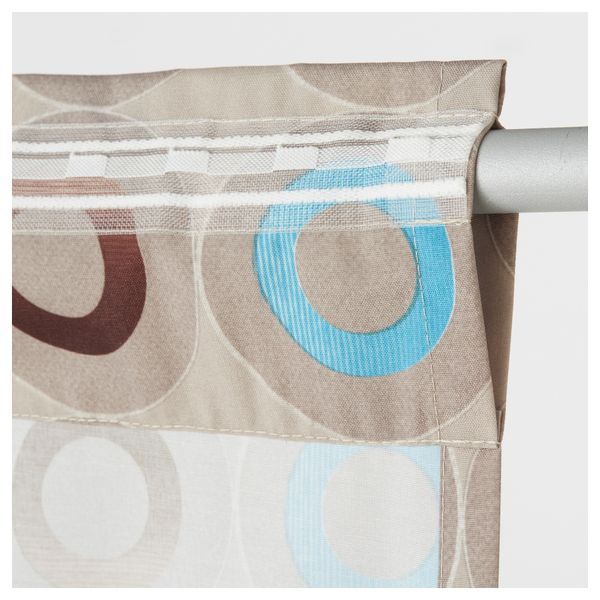 Гардины, 1 пара ВИТПИТТА, бежевый, синий (145x270 см) - фото 2