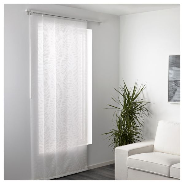 Узкая гардина ЮРЛА, белый, белый (60x300 см) - фото 2