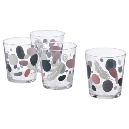 Стакан, 30 сл, с рисунком камни, разноцветный IKEA SOMMARFLOX 505.492.90
