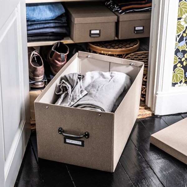 Коробка с крышкой, темно-бежевый 35x56x30 см IKEA TJOG ЧУГ 604.746.18 - фото 4