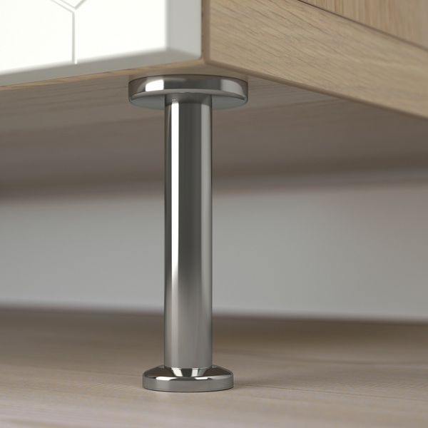 Комбинация для хранения с дверцами, под беленый дуб/вассвик/сталларп белый 120x40x74 см IKEA БЕСТО 892.666.33 - схема-чертеж с размерами