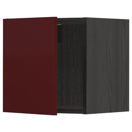 Шкаф навесной, черный Калларп/глянцевый темный красно-коричневый 40x40 см IKEA МЕТОД 693.278.02