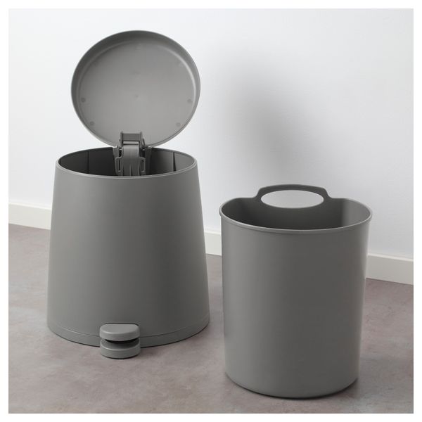 Ведро с откидной крышкой СНЭПП, серый (12 л) - фото 2