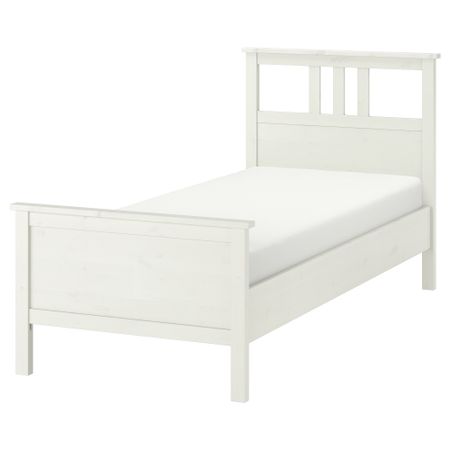 Каркас кровати, белая морилка, Leirsund, 90x200 см IKEA HEMNES ХЕМНЭС 490.200.25