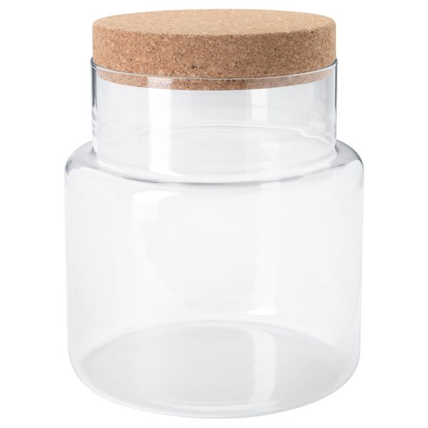 Банка с крышкой СИННЕРЛИГ, прозрачное стекло, пробка (11.5 л) - схема-чертеж с размерами