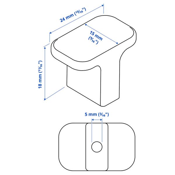 IKEA, дополнительный ракурс - схема-чертеж с размерами