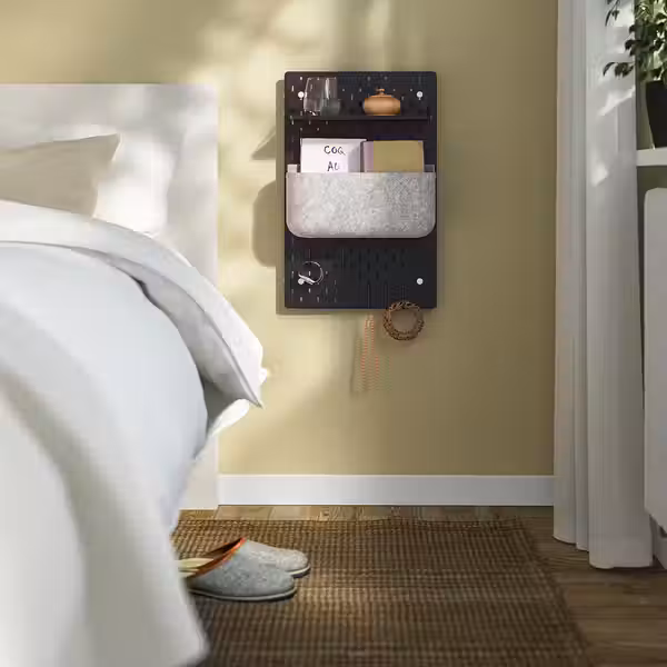 SKÅDIS Настенная панель, комбинация - чёрный 36x56 см - фото 2