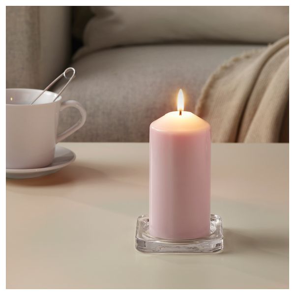 Неароматическая свеча формовая ДАГЛИГЕН, светло-розовый (14 см) - схема-чертеж с размерами