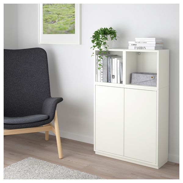 Комбинация шкафов с цоколем ЭКЕТ, белый (70x25x108 см) - схема-чертеж с размерами