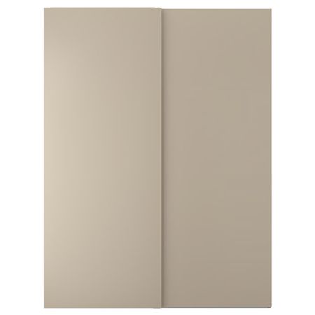HASVIK Пара раздвижных дверей - серо-бежевый 150x201 см