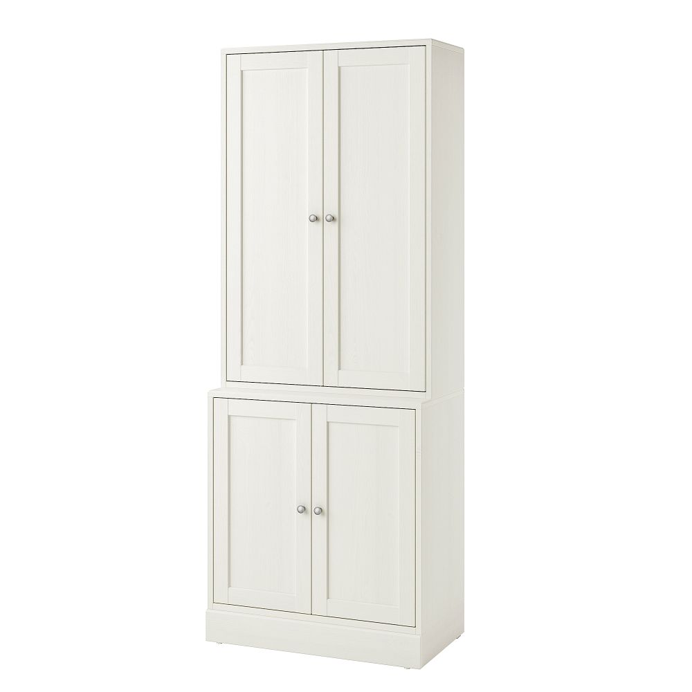 Комбинация для хранения с дверцами, 81x47x212 см, белый IKEA HAVSTA ХАВСТА 392.659.90 - фото 1