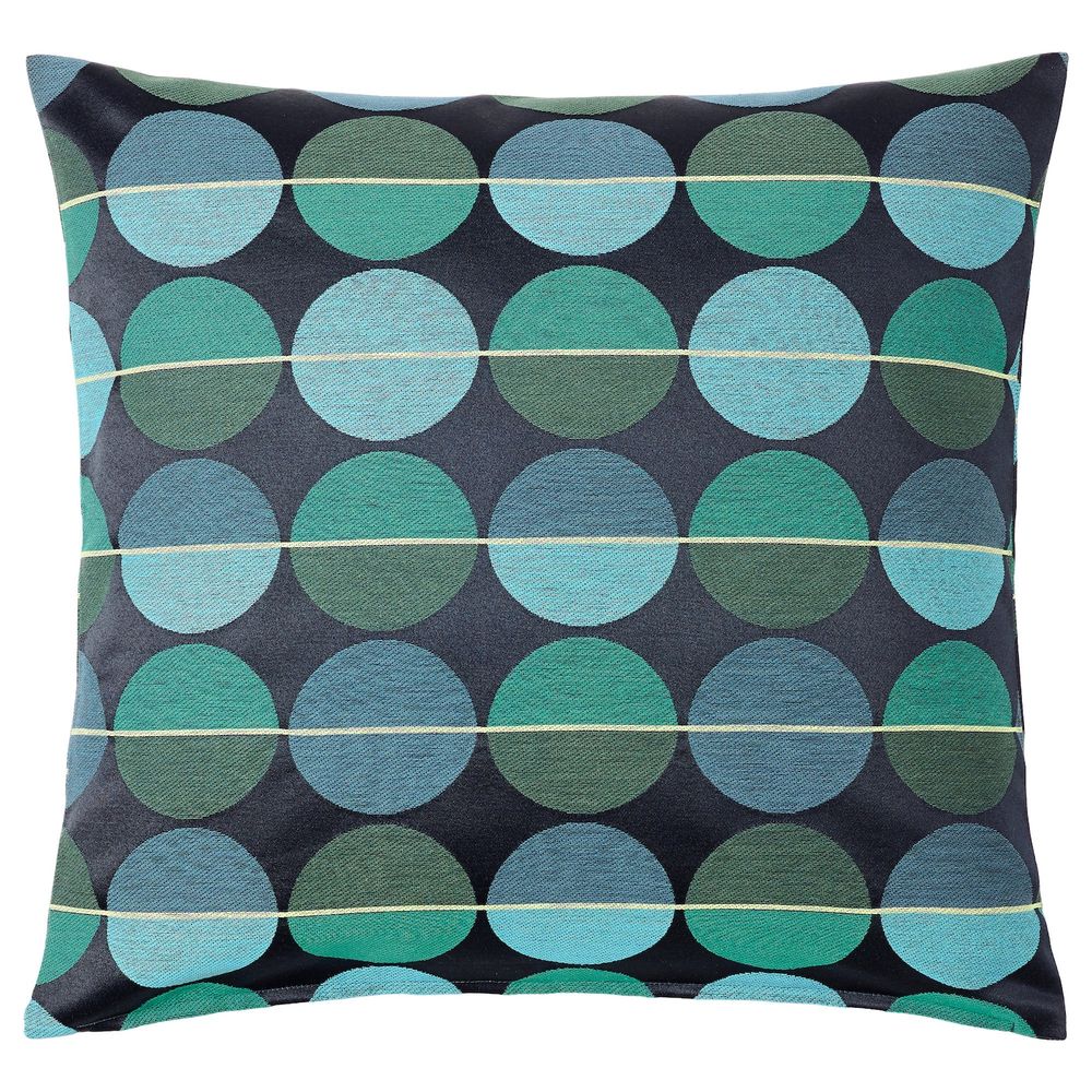 Чехол на подушку, синий-зеленый 50x50 см IKEA ОТТИЛЬ 503.623.86 - фото 1