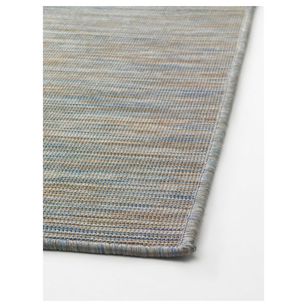 Ковер, безворсовый ХОДДЕ, д/дома/улицы синий, бежевый - фото 2