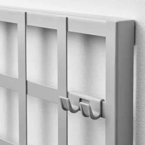 SNICKRA СНИККРА Панель для хранения, 8 предм. - серо-зеленый 38x38 см - схема-чертеж с размерами